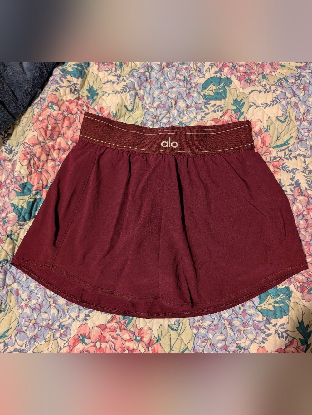 Alo Yoga Burgundy Match Point Skirt
